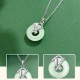 Hetian Jade Bamboo Leaf Prosperity Necklace Pendant