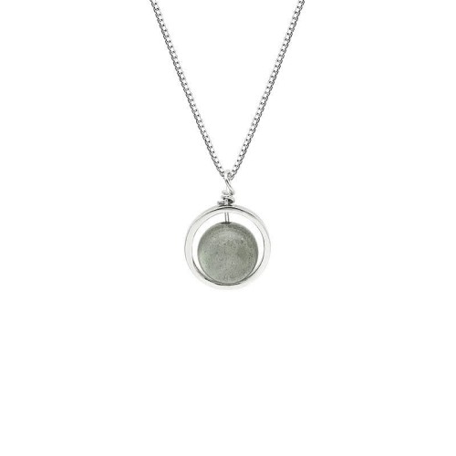 925 Silver Moonstone Love Planet Necklace Pendant 925 Silver Moonstone Love Planet Necklace Pendant