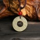 Gold Sheen Obsidian Pixiu Copper Coin Wealth Necklace Pendant
