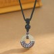 925 Silver Hetian Jade Prosperity Peace Necklace 925 Silver Hetian Jade Prosperity Peace Necklace