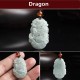 Natural Jade 12 Chinese Zodiac Success Necklace Pendant