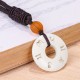 Ivory Fruit Om Mani Padme Hum Necklace Pendant