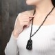 Black Obsidian Koi Fish Strength Beaded Necklace Black Obsidian Koi Fish Strength Beaded Necklace
