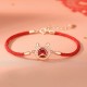925 Silver Dragon Luck Red Zircon Necklace Set 925 Silver Dragon Luck Red Zircon Necklace Set