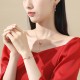 925 Silver Chinese Knotting Red Zircon Wealth Necklace 925 Silver Chinese Knotting Red Zircon Wealth Necklace