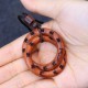 Lightning Struck Jujube Wood Yin Yang Taoist Necklace