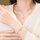 925 Silver Hetian Jade Orchid Clover Luck Necklace Set 925 Silver Hetian Jade Orchid Clover Luck Necklace Set