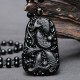 Black Obsidian Koi Fish Strength Beaded Necklace Black Obsidian Koi Fish Strength Beaded Necklace
