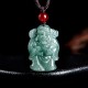 Green Jade God of Wealth Caishen Abundance Necklace Green Jade God of Wealth Caishen Abundance Necklace