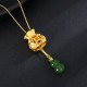 Feng Shui Money Bag Jade Pendant Necklace