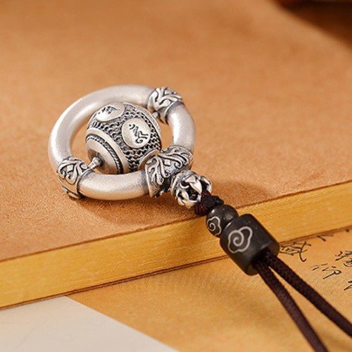 Sterling Silver Om Mani Padme Hum Wisdom Necklace Sterling Silver Om Mani Padme Hum Wisdom Necklace