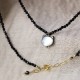 Black Spinel Cute Cat Motivate Choker Necklace Black Spinel Cute Cat Motivate Choker Necklace