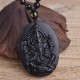 Obsidian Ganesh Elephant Wealth Necklace Pendant Obsidian Ganesh Elephant Wealth Necklace Pendant