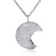 Natural Quartz Crystal Moon Tree Healing Necklace