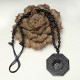 Black Obsidian Stone Yin Yang Necklace Pendant Black Obsidian Stone Yin Yang Necklace Pendant