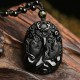 Black Obsidian Koi Fish Fulfillment Necklace Black Obsidian Koi Fish Fulfillment Necklace