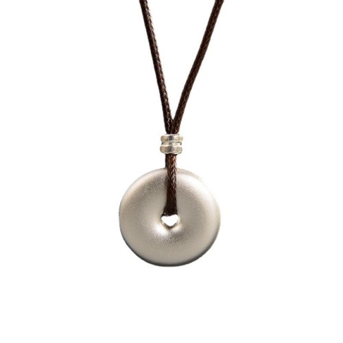 999 Silver Round Peace Buckle Necklace Pendant 999 Silver Round Peace Buckle Necklace Pendant