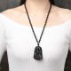 Black Obsidian Koi Fish Strength Beaded Necklace Black Obsidian Koi Fish Strength Beaded Necklace