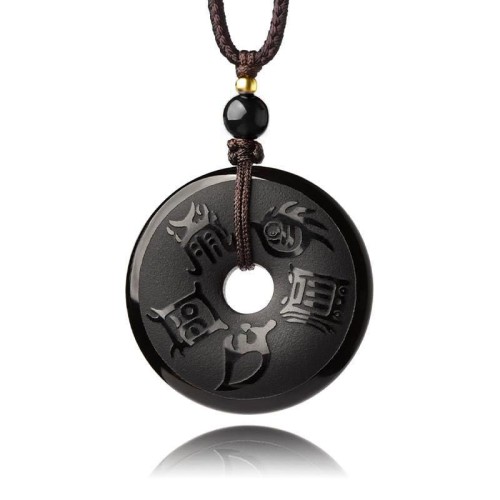 Black Obsidian Sacred Mountains Strength Necklace Pendant Black Obsidian Sacred Mountains Strength Necklace Pendant
