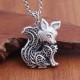 Tibetan Sterling Silver Fox Two-sided Blessing Necklace Tibetan Sterling Silver Fox Two-sided Blessing Necklace
