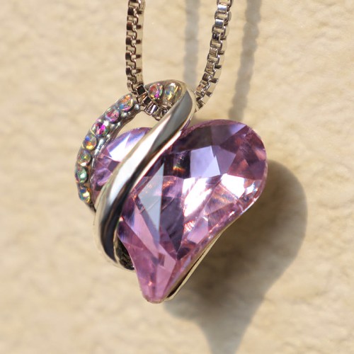 Love Heart Birthstone Healing Energy Necklace Love Heart Birthstone Healing Energy Necklace