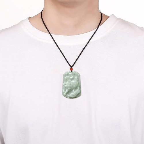 Natural Jade 12 Chinese Zodiac Abundance Amulet Necklace Natural Jade 12 Chinese Zodiac Abundance Amulet Necklace