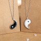 Sterling Silver Yin Yang Symbol Harmony Necklace Pendant