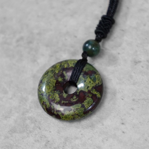 Lucky Coin Healing Crystal Gemstone Necklace