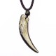 Black Obsidian Wolf Tooth Strength Necklace Pendant Black Obsidian Wolf Tooth Strength Necklace Pendant