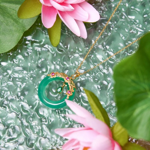 Green Chalcedony Peace Strength Necklace Green Chalcedony Peace Strength Necklace