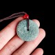 Green Jade Carved Peace Buckle Abundance Pendant Green Jade Carved Peace Buckle Abundance Pendant
