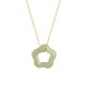 Hetian Jade Cyan Jade Floral Charm Necklace Pendant