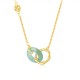 Sterling Silver Green Aventurine Bamboo Coin Necklace Sterling Silver Green Aventurine Bamboo Coin Necklace