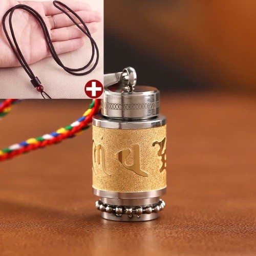Tibetan Om Mani Padme Hum Wisdom Amulet Necklace Tibetan Om Mani Padme Hum Wisdom Amulet Necklace
