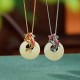 Hetian Jade Koi Fish Luck Necklace Pendant