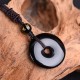 Tibetan Obsidian Protection Necklace Tibetan Obsidian Protection Necklace