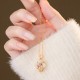 925 Silver Hetian Jade Orchid Clover Luck Necklace Set 925 Silver Hetian Jade Orchid Clover Luck Necklace Set