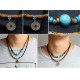 Turquoise Dzi Bead Protection Necklace Pendant