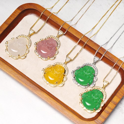 Good Luck Laughing Buddha Necklace Good Luck Laughing Buddha Necklace