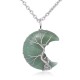 Natural Quartz Crystal Moon Tree Healing Necklace