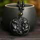 Black Obsidian Pixiu Bead Purification Necklace Pendant Black Obsidian Pixiu Bead Purification Necklace Pendant