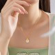Sterling Silver Hetian Jade Ginkgo Prosperity Necklace Sterling Silver Hetian Jade Ginkgo Prosperity Necklace