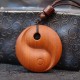 Lightning Struck Jujube Wood Yin Yang Protection Necklace Lightning Struck Jujube Wood Yin Yang Protection Necklace