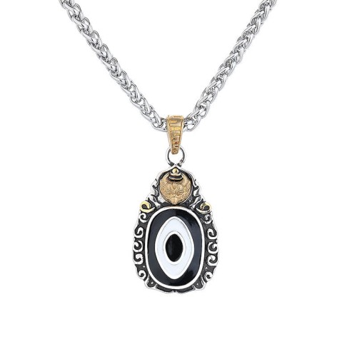 Tibet Dzi Bead Garuda Wealth Necklace Tibet Dzi Bead Garuda Wealth Necklace