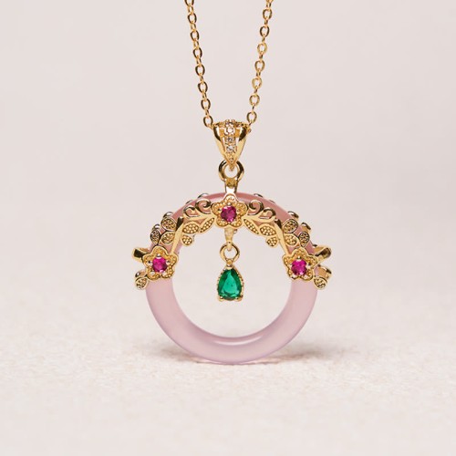 Green Chalcedony Peace Strength Necklace Green Chalcedony Peace Strength Necklace