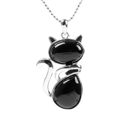Cat Pattern Crystal Protection Necklace Pendant Cat Pattern Crystal Protection Necklace Pendant