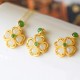 Four Leaf Clover Jade Prosperity Necklace Pendant