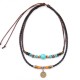 Turquoise Dzi Bead Protection Necklace Pendant