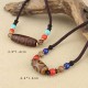 Tibetan Nine-Eye Dzi Bead Protection Necklace Tibetan Nine-Eye Dzi Bead Protection Necklace