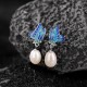 Sterling Silver Pearl Butterfly Healing Necklace Set Sterling Silver Pearl Butterfly Healing Necklace Set